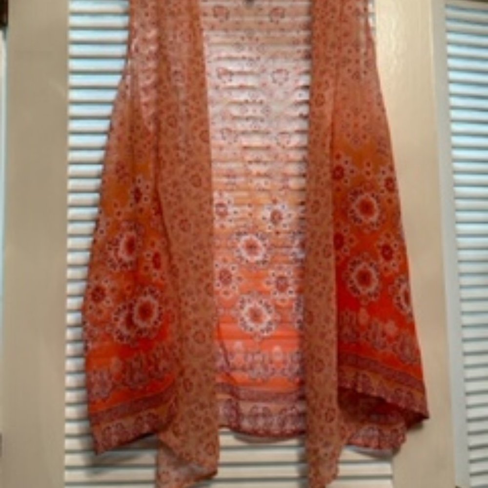 Spring vibes kimono!  Love this! Size 28/30, Terra & Sky brand. - Picture 2 of 2